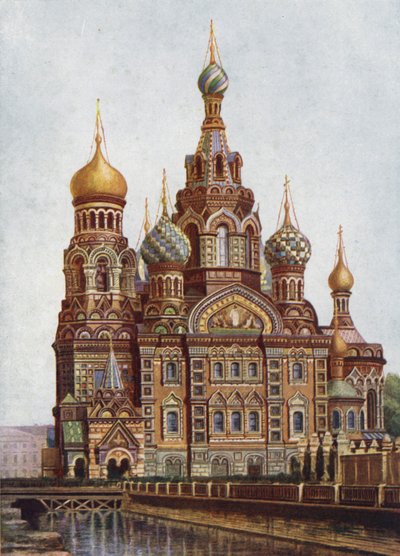 Die Kirche der Auferstehung, Leningrad von English School